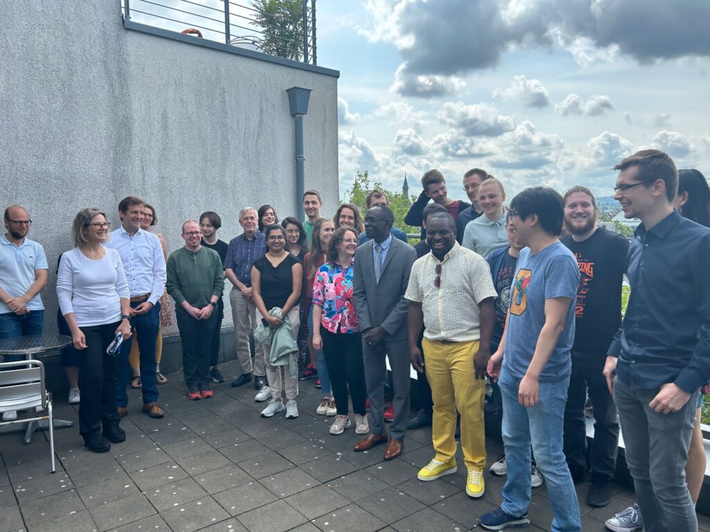 Group photograph celebrating George Balla’s PhD in 2023